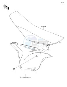 KX85 KX85CEF EU drawing Seat