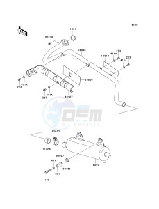 KVF 360 A [PRAIRIE 360 4X4] (A6F-A9F) A8F drawing MUFFLER-- S- -