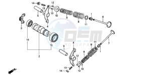 TRX90 SPORTRAX 90 drawing CAMSHAFT