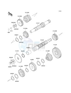 KH 125 M [2000] (M5-M9) drawing TRANSMISSION