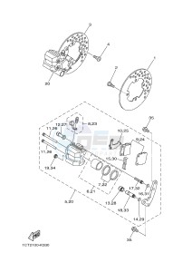 YFM450FWAD YFM45FGPB GRIZZLY 450 EPS (1CTC 1CTD 1CTE) drawing FRONT BRAKE CALIPER