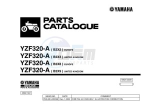 YZF320-A YZF-R3 (B2X9) drawing Infopage-1