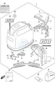 DF 150 drawing Engine Cover (Black) (C/R)