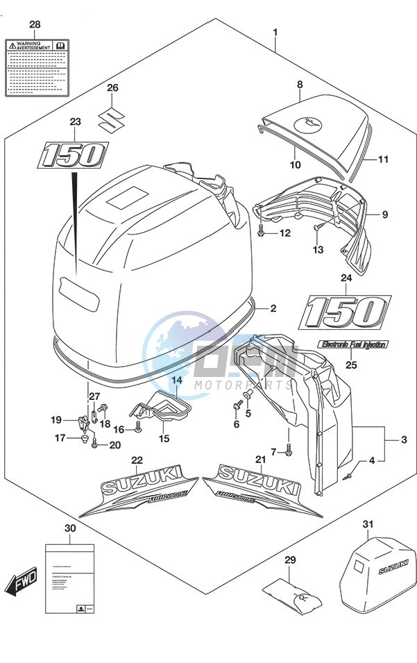 Engine Cover (Black) (C/R)