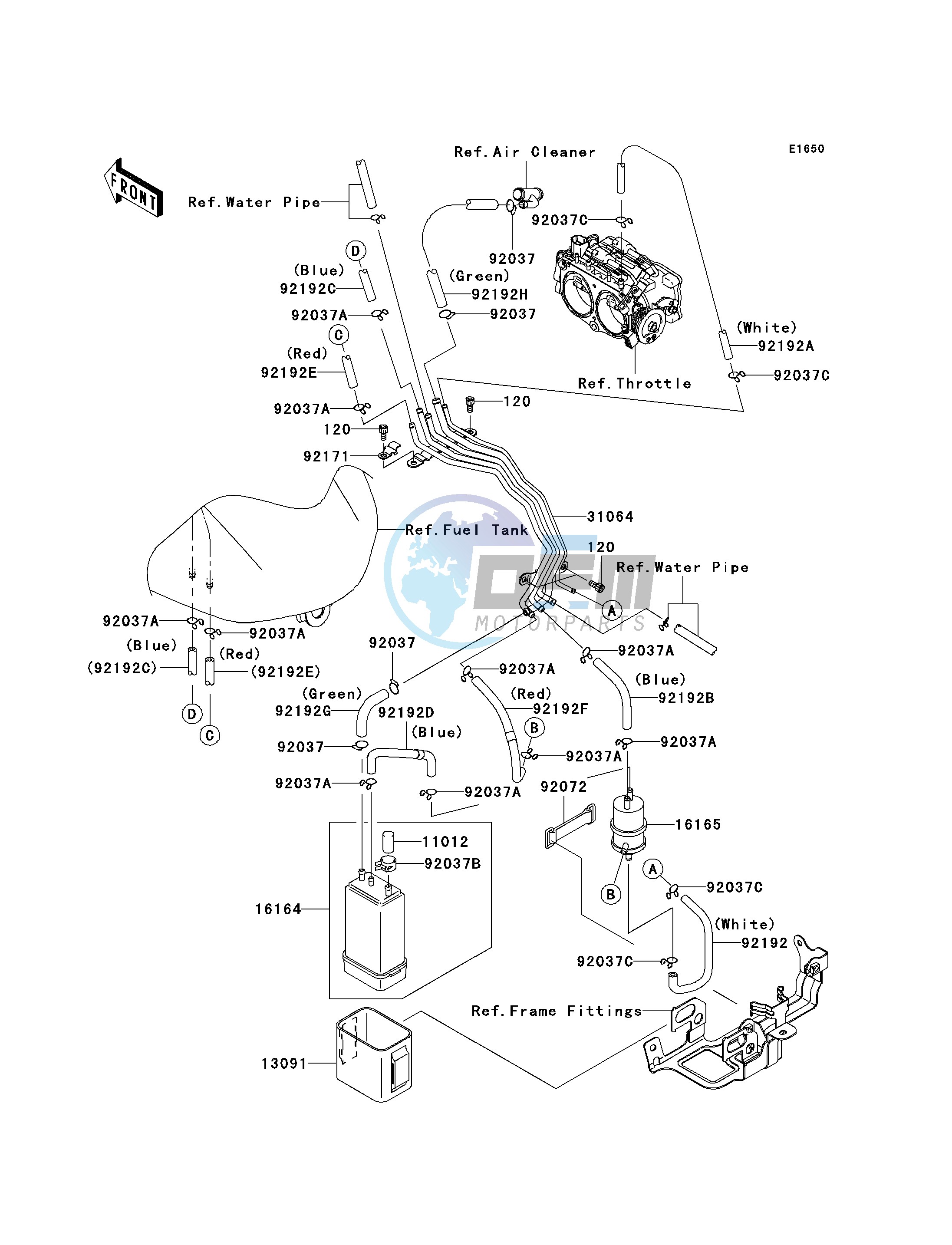 FUEL EVAPORATIVE SYSTEM-- CA- -