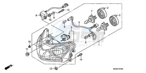 ST1300A9 CH / ABS MME - (CH / ABS MME) drawing HEADLIGHT