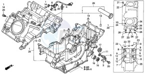 VTR1000SP VTR1000SP-2 drawing CRANKCASE