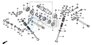 XR250R drawing CAMSHAFT/VALVE