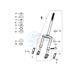 VIVA RG drawing FRONT FORK / STEERINGHEAD