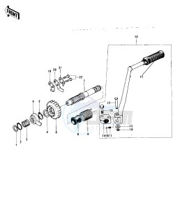 KX 450 drawing KICKSTARTER MECHANISM -- 74 KX 450- -