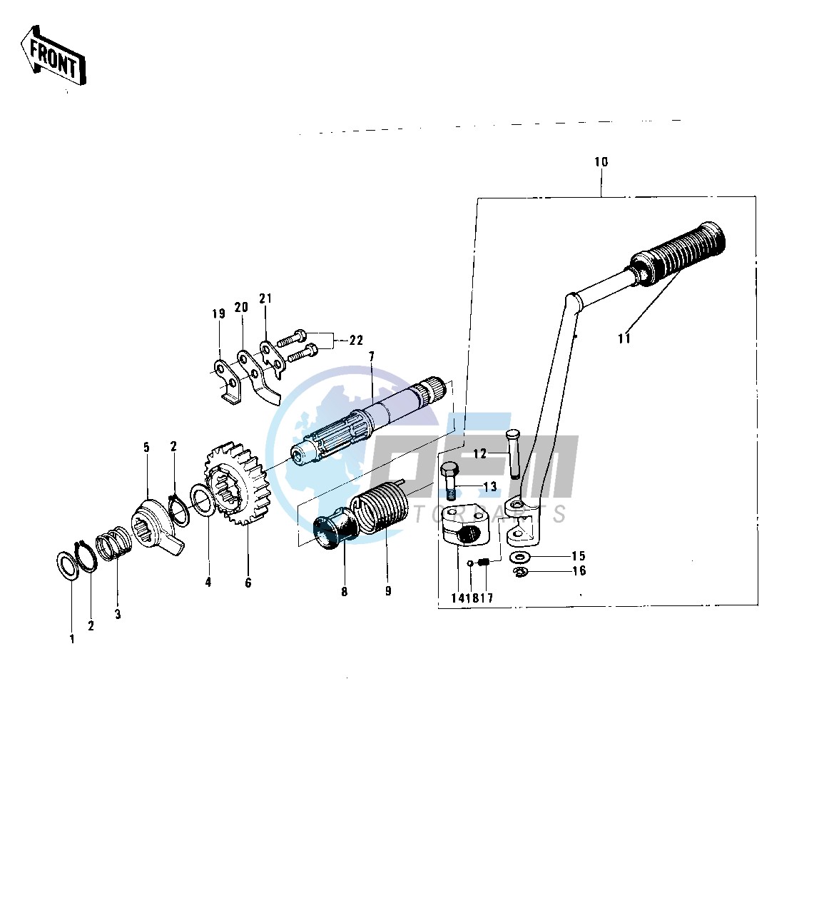 KICKSTARTER MECHANISM -- 74 KX 450- -