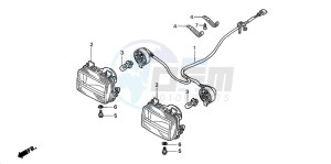 TRX350TM FOURTRAX 350 drawing HEADLIGHT (1)