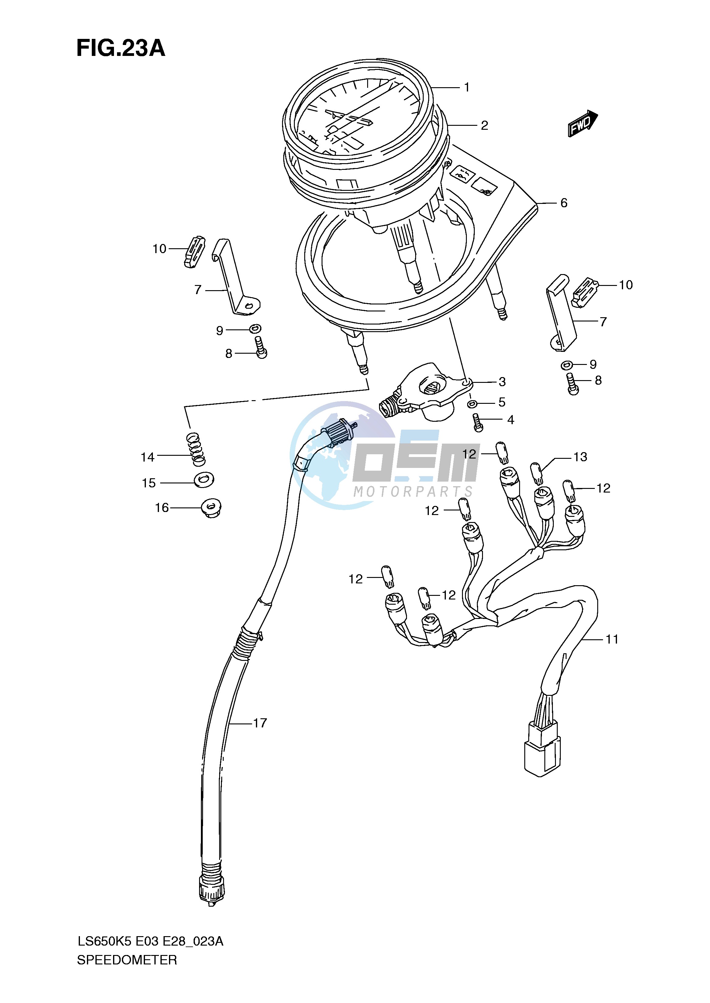 SPEEDOMETER (MODEL K9 E28)