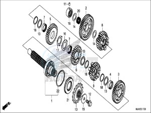 CBR500RAH CBR500R ED drawing TRANSMISSION (COUNTERSHAFT)