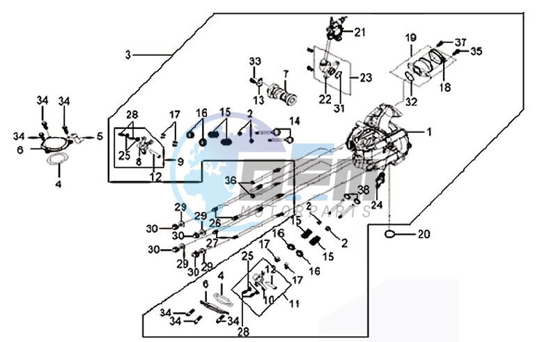 CYLINDER HEAD CPL   / THERMOSTAT