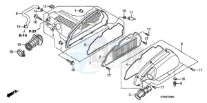 SH300A9 UK - (E / ABS MKH) drawing AIR CLEANER