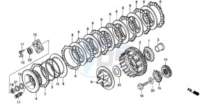 VT750CA drawing CLUTCH