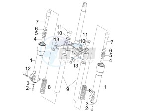 Beverly 250 (USA) USA drawing Fork components (MVP)