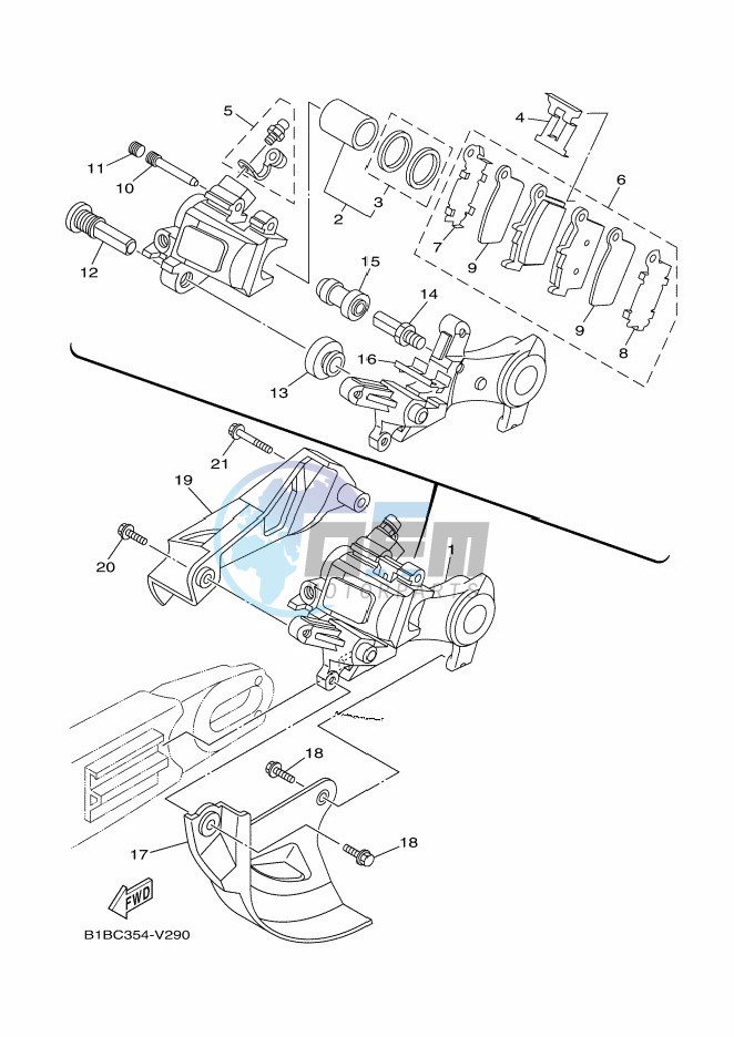 REAR BRAKE CALIPER