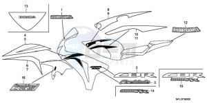 CBR1000RR9 France - (F / MK) drawing STRIPE/MARK (1)