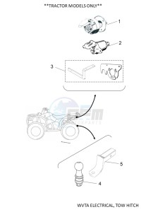 YFM450FWBD KODIAK 450 (B5R1) drawing WVTA ELECTRICAL, TOW HITCH