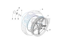 BOULEVARD - 100 CC 4T drawing REAR WHEEL