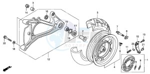 PES125 drawing REAR WHEEL/SWINGARM