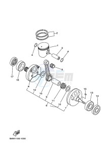 YZ250 (B9UA) drawing CRANKSHAFT & PISTON