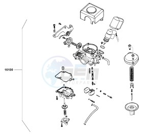 AGILITY 50 10 inch Netherlands drawing Carburator