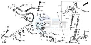 XL700VAB TRANSALP E drawing RR. BRAKE MASTER CYLINDER (ABS)