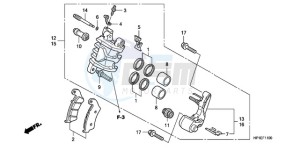 TRX450ER9 Australia - (U / SEL) drawing FRONT BRAKE CALIPER