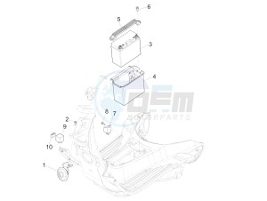 150 Sprint 4T 3V ie (NAFTA) drawing Remote control switches - Battery - Horn