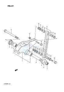 LT250R (E3) drawing CUSHION LEVER (MODEL F G)