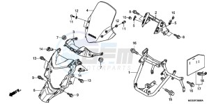 NC700XAC drawing FRONT COWL