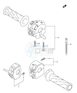 DL1000 (E2) V-Strom drawing HANDLE SWITCH (MODEL K3 K4)