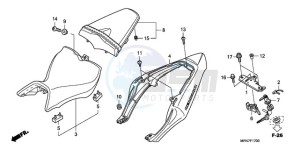 CB1000RA9 France - (F / ABS CMF) drawing SEAT/SEAT COWL