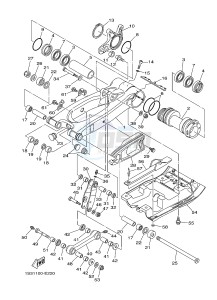 YFM700R YFM7RSEB RAPTOR 700 SPECIAL EDITION (1ASH 1ASJ 1ASG) drawing REAR ARM