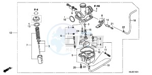 CRF100FB drawing CARBURETOR (CRF100F)