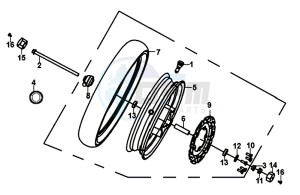 JET 14 125/XB1 (XC12WW-EU) (E4) (L7-M0) drawing FRONT WHEEL