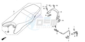 CBR600FR drawing SEAT (CBR600F/F44)