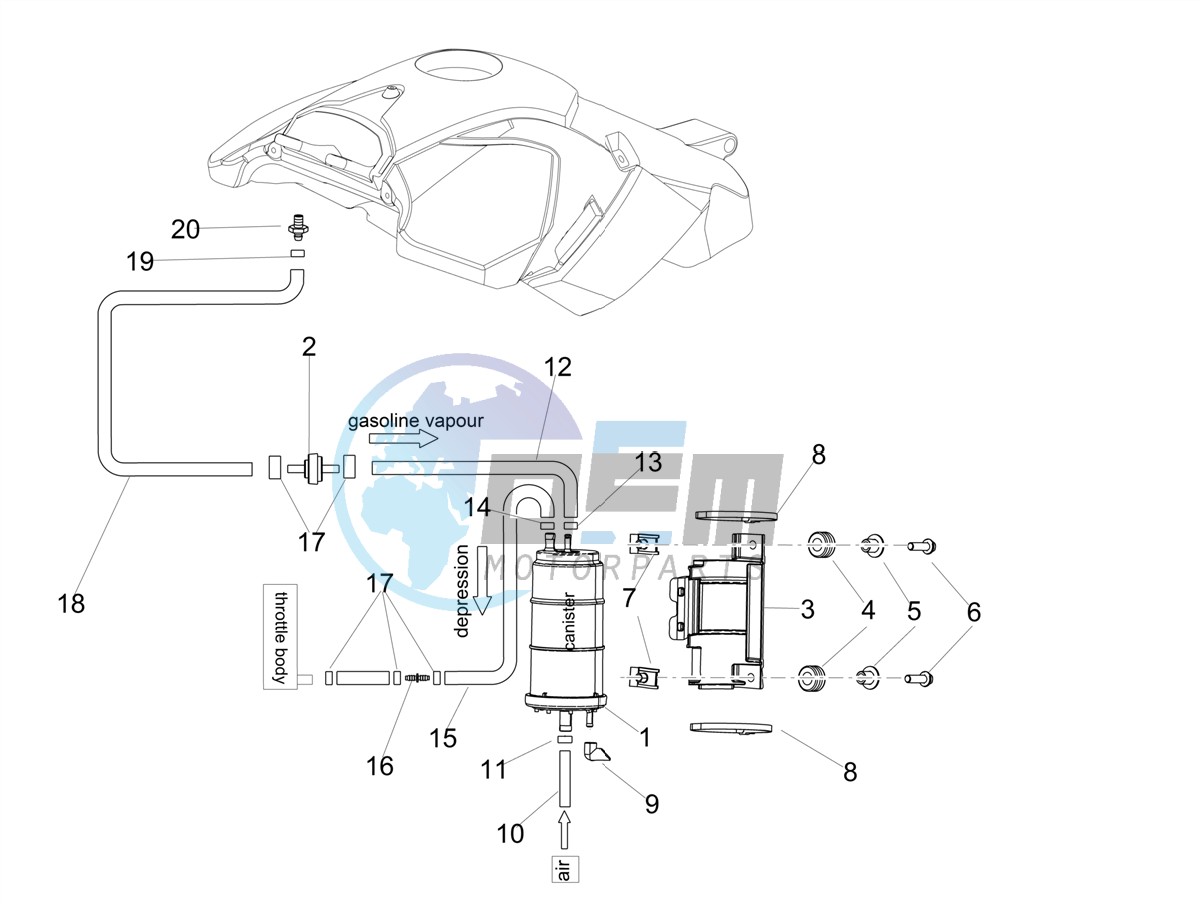 Fuel vapour recover system