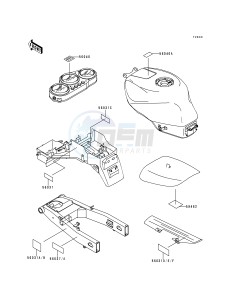 ZX 600 F [NINJA ZX-6R] (F1-F3) [NINJA ZX-6R] drawing LABELS