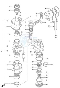 DT 115 drawing Crankshaft (1996 to 2001)