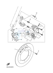 XV250 XV250M (BJP3) drawing FRONT BRAKE CALIPER