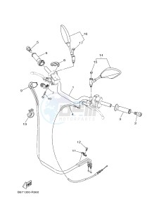 MTN1000 MT-10 (B67D) drawing STEERING HANDLE & CABLE