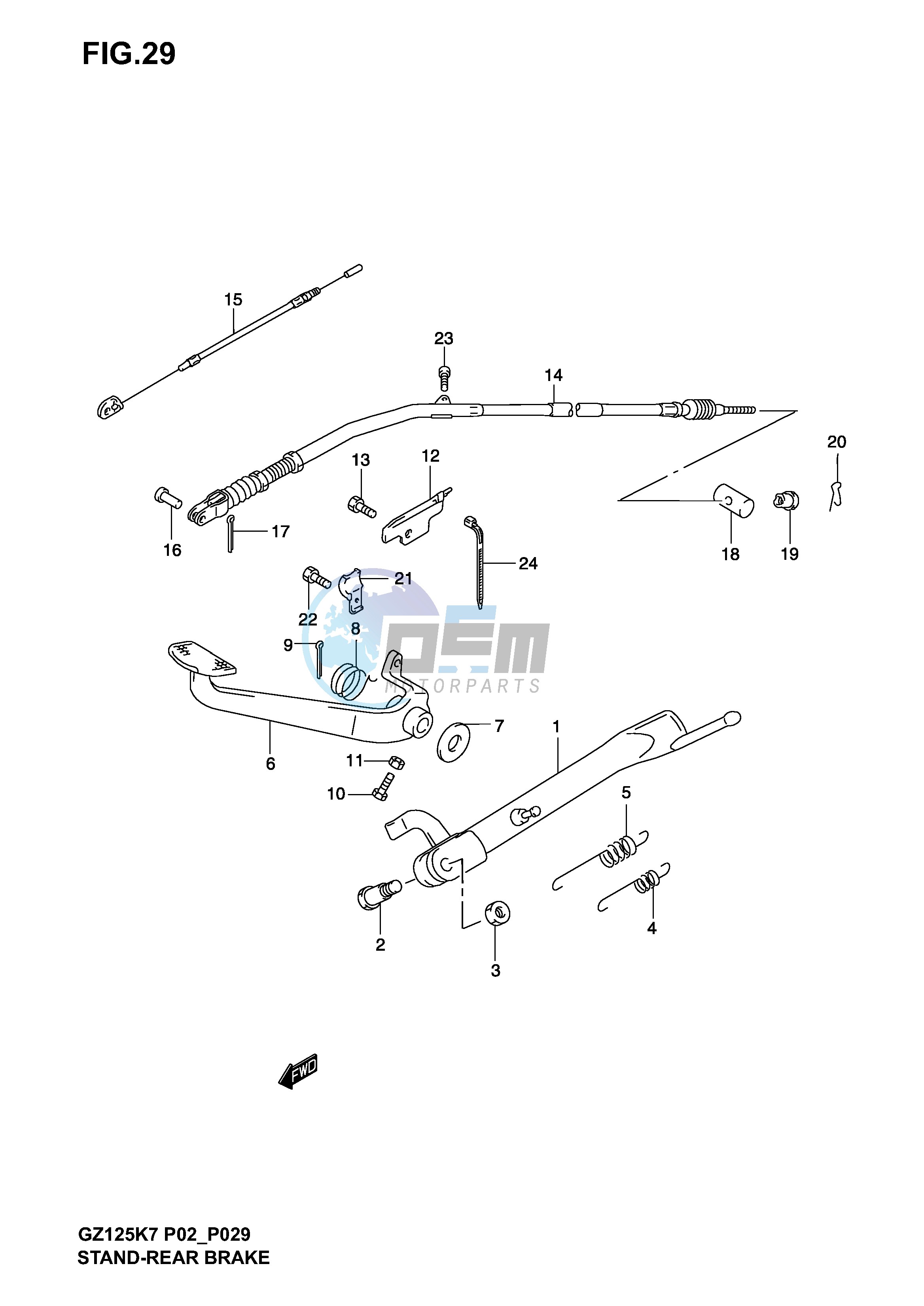 STAND - REAR BRAKE