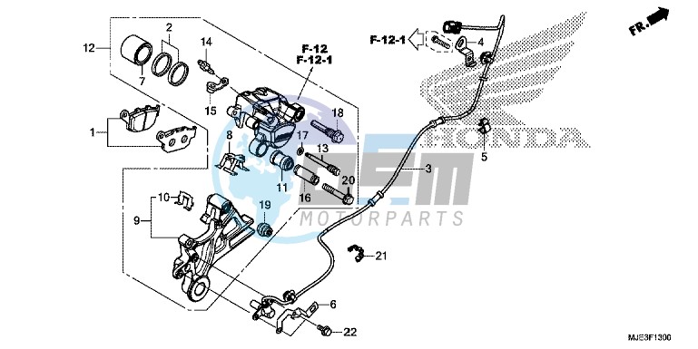 REAR BRAKE CALIPER