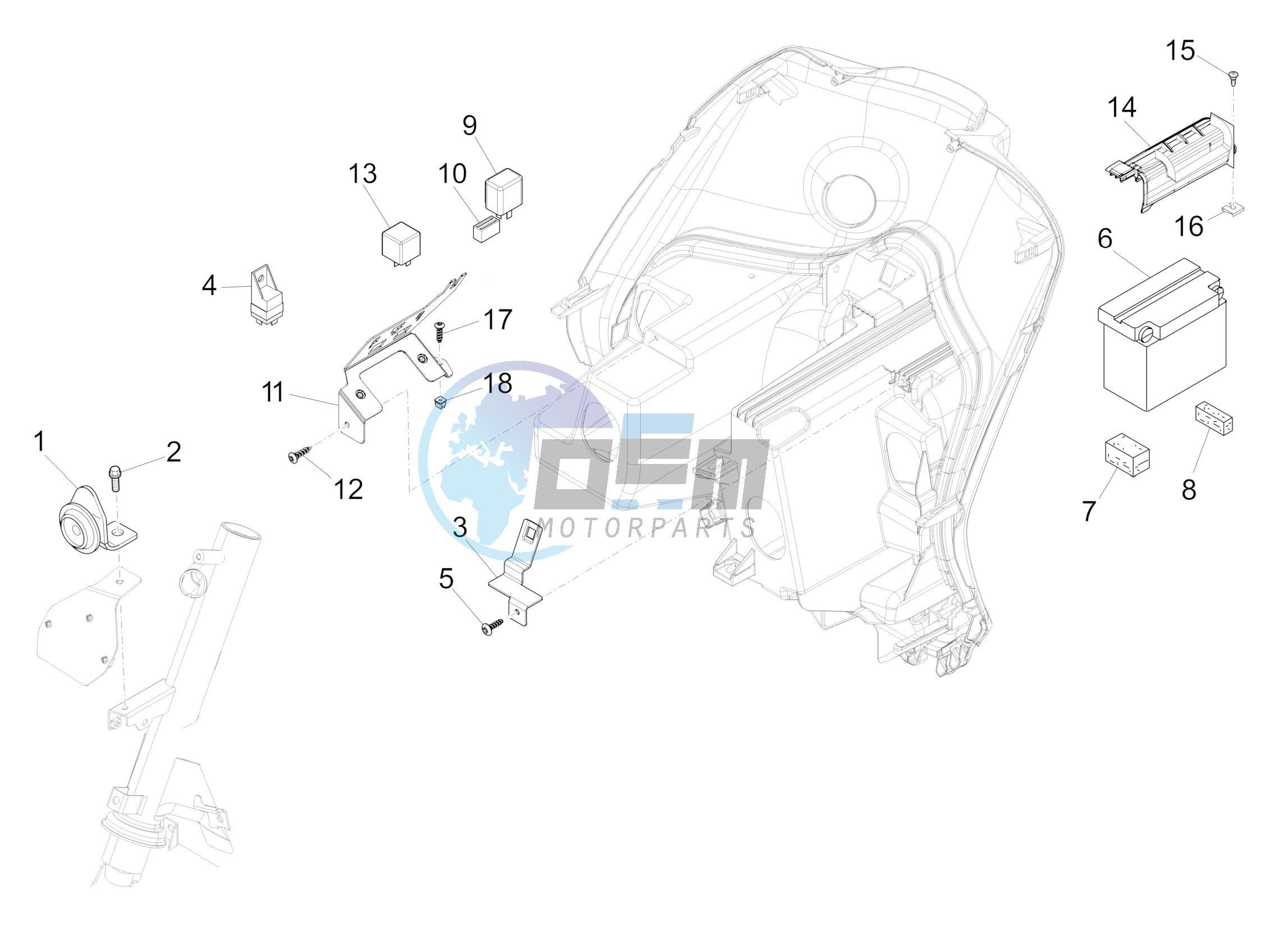 Remote control switches - Battery - Horn