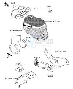 ZX 600 A [NINJA 600] (A1-A2) [NINJA 600] drawing LABELS