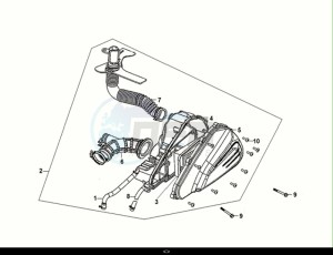 SYMPHONY S 125 (XF12W1-EU) (E5) (M1) drawing AIR CLEANER